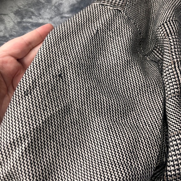 Tomas Creation Mens VTG 100% Wool Bomber Jacket Italian Plaid VII Black Brown - Picture 7 of 10